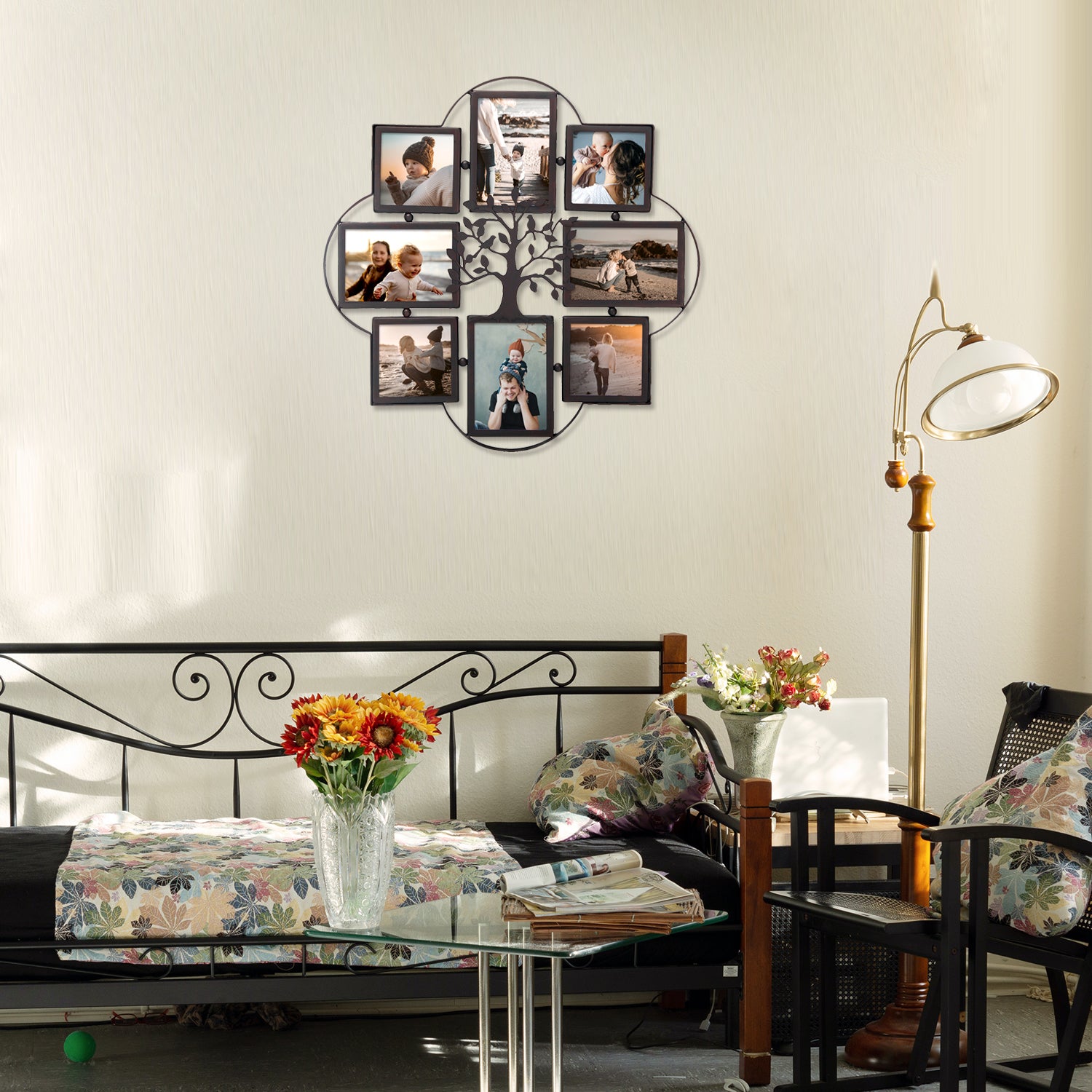Adeco Black Iron Metal Wall Hanging Collage Photo Frame – Homegar